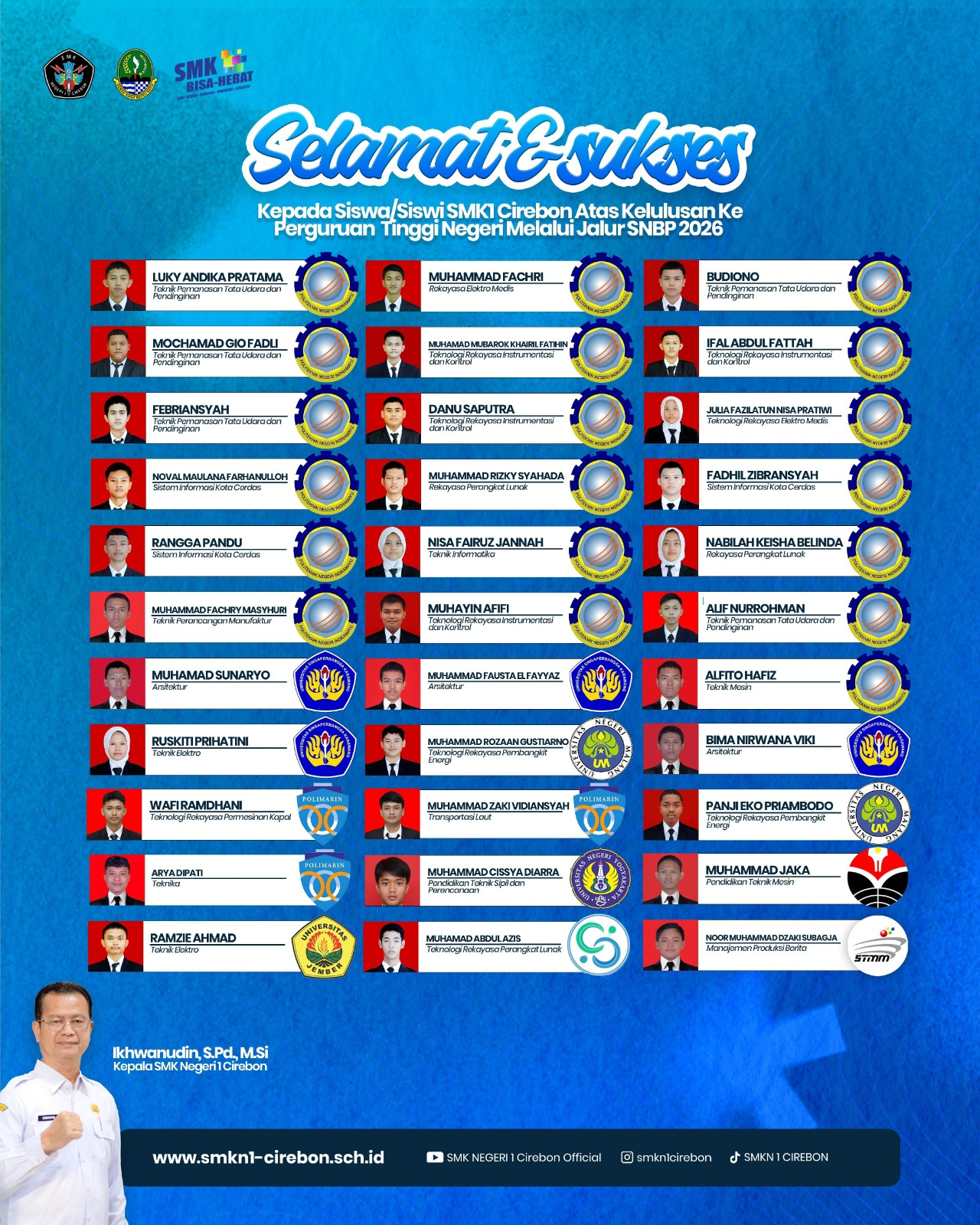 SNBP 2026 dari SMK Negeri 1 Cirebon